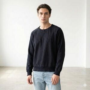 Pierre Balmain black logo distressed sweatshirt - Medium (IT 48)